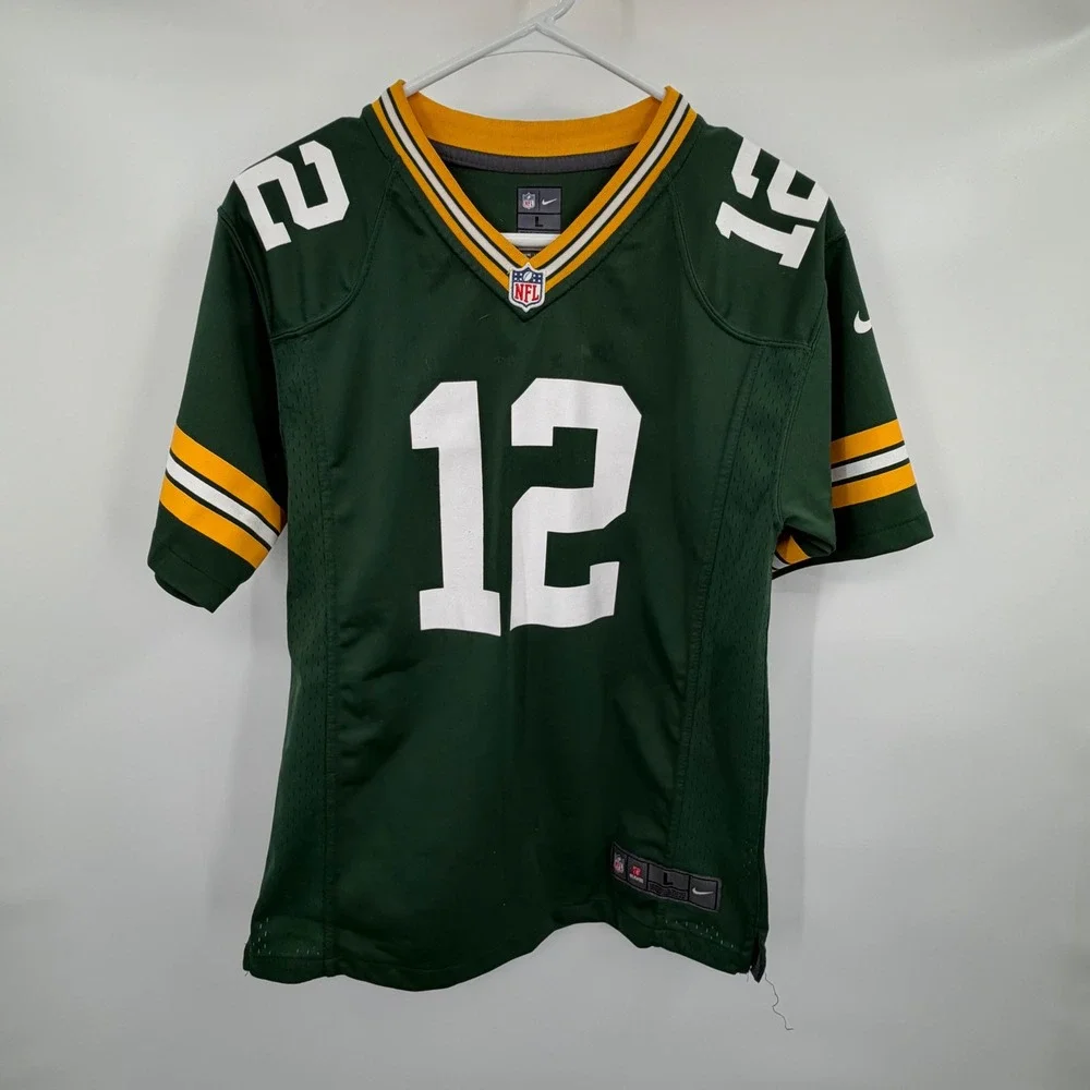Nike‎ Aaron Rodgers Green Bay Packers Jersey Size Large Green NFL On Field 14/16